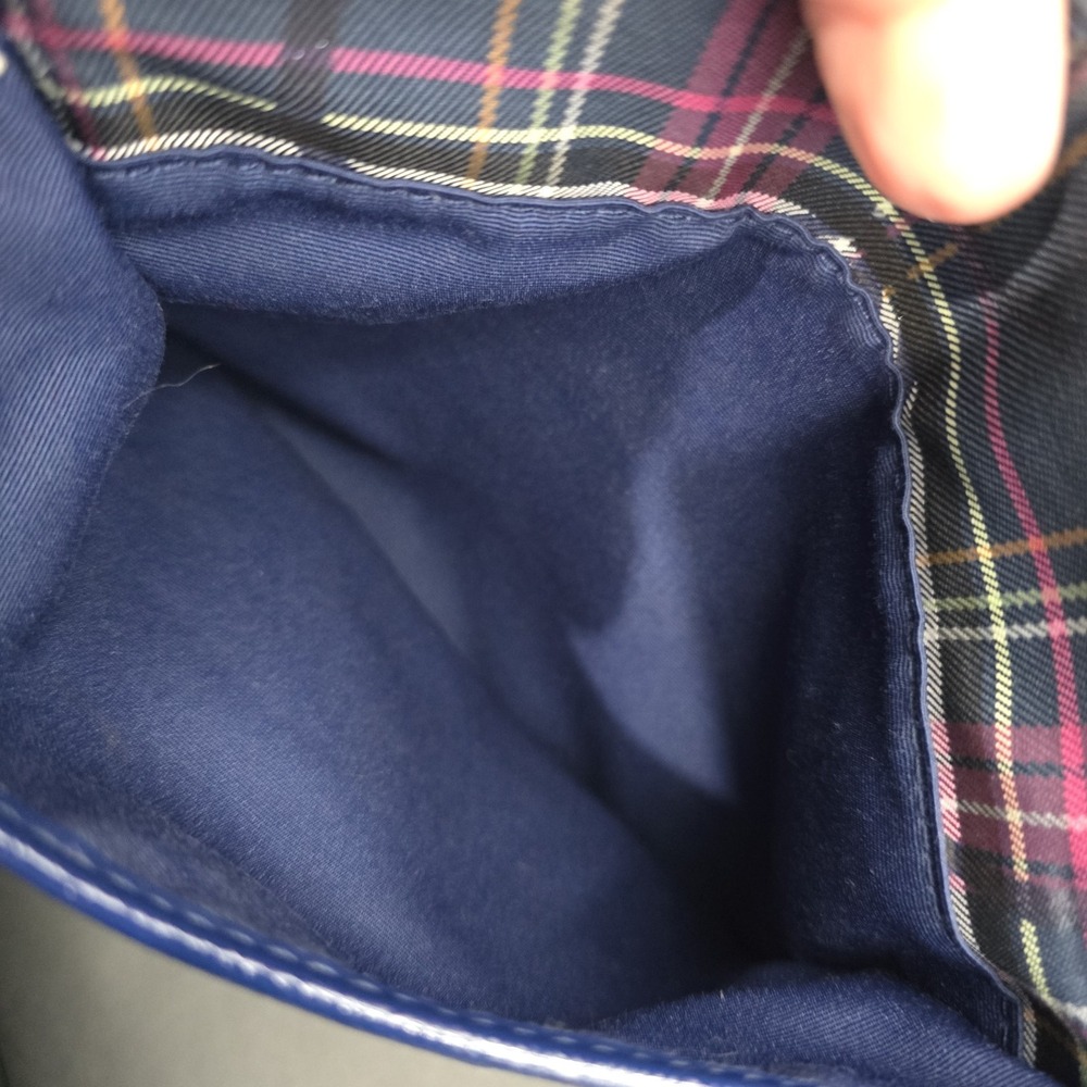 Coach Poppy Tartan Plaid Signature Crossbody Bag Purse Blue Purple Pink - Picture 12 of 12